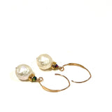 Boulder Pearl GF Earrings with AB Crystal