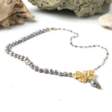 Butterfly Button Pearl Necklace
