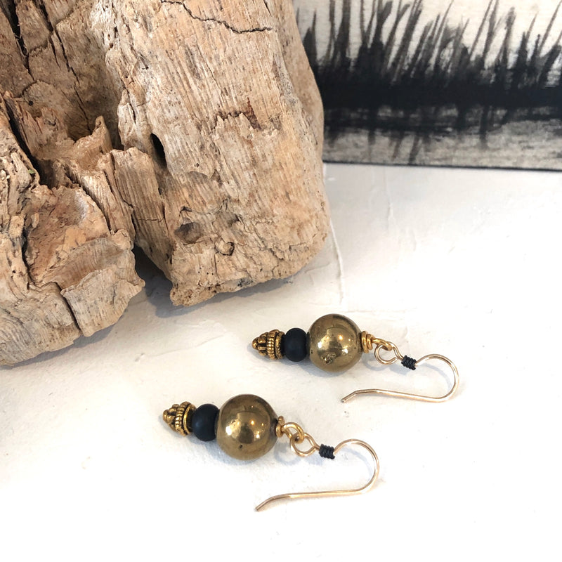 Druse 5 Earrings with Gold filled ear hooks