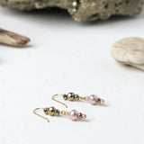 Pink Champagne Gold filled Earrings_closer look