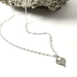 SS CharmedNecklace with Layered Hearts Charm