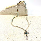 SS Charmed Amazonite Necklace_on marble