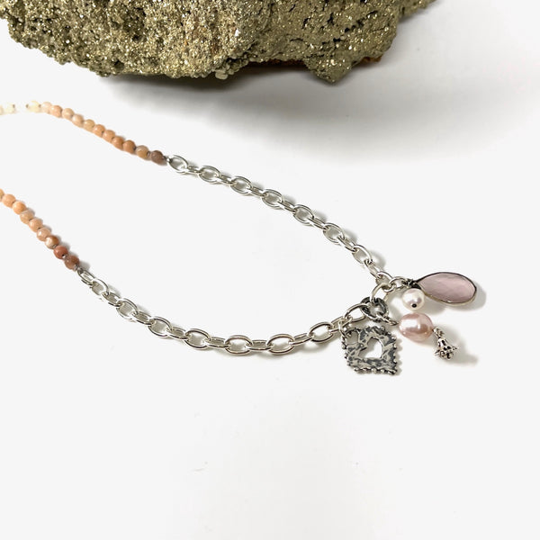 SS Charmed Sunstone Necklace