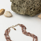 Snow Rose_vintage 3-strand necklace_clasp detail