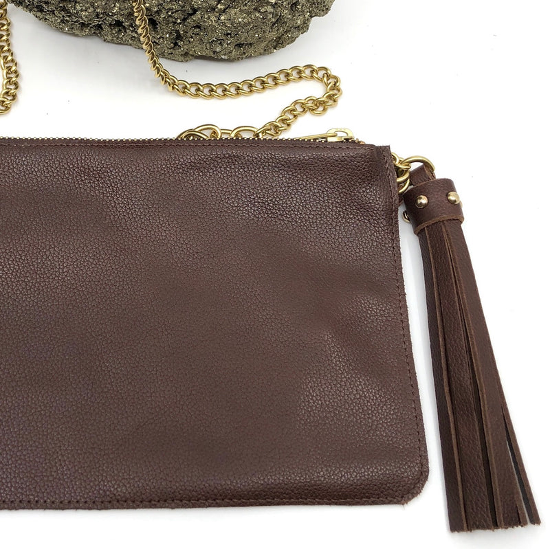 Nat.Brass Tassel Belt & Bag_Chocolate_closer look